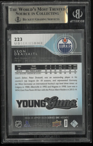 2014 Upper Deck Series 1 Young Guns Rookie Leon Draisaitl RC BGS 9.5 