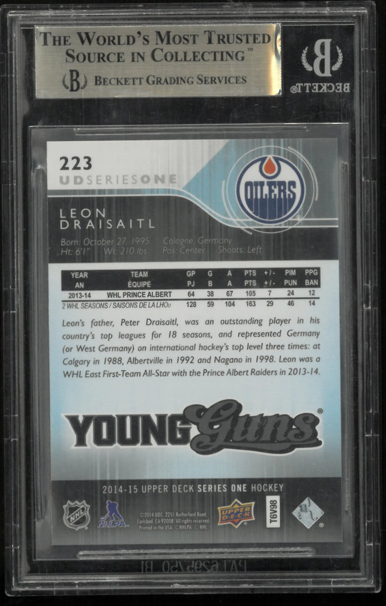 2014 Upper Deck Series 1 Young Guns Rookie Leon Draisaitl RC BGS 9.5 