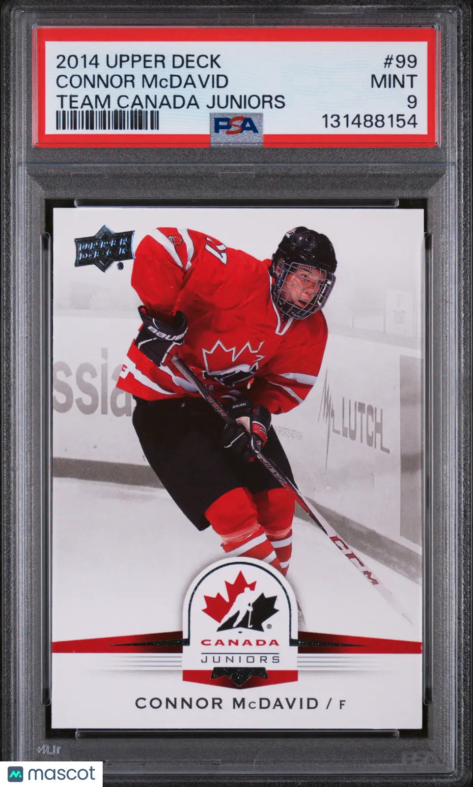 2014 Upper Deck Team Canada World Juniors Connor McDavid #99 PSA 9 