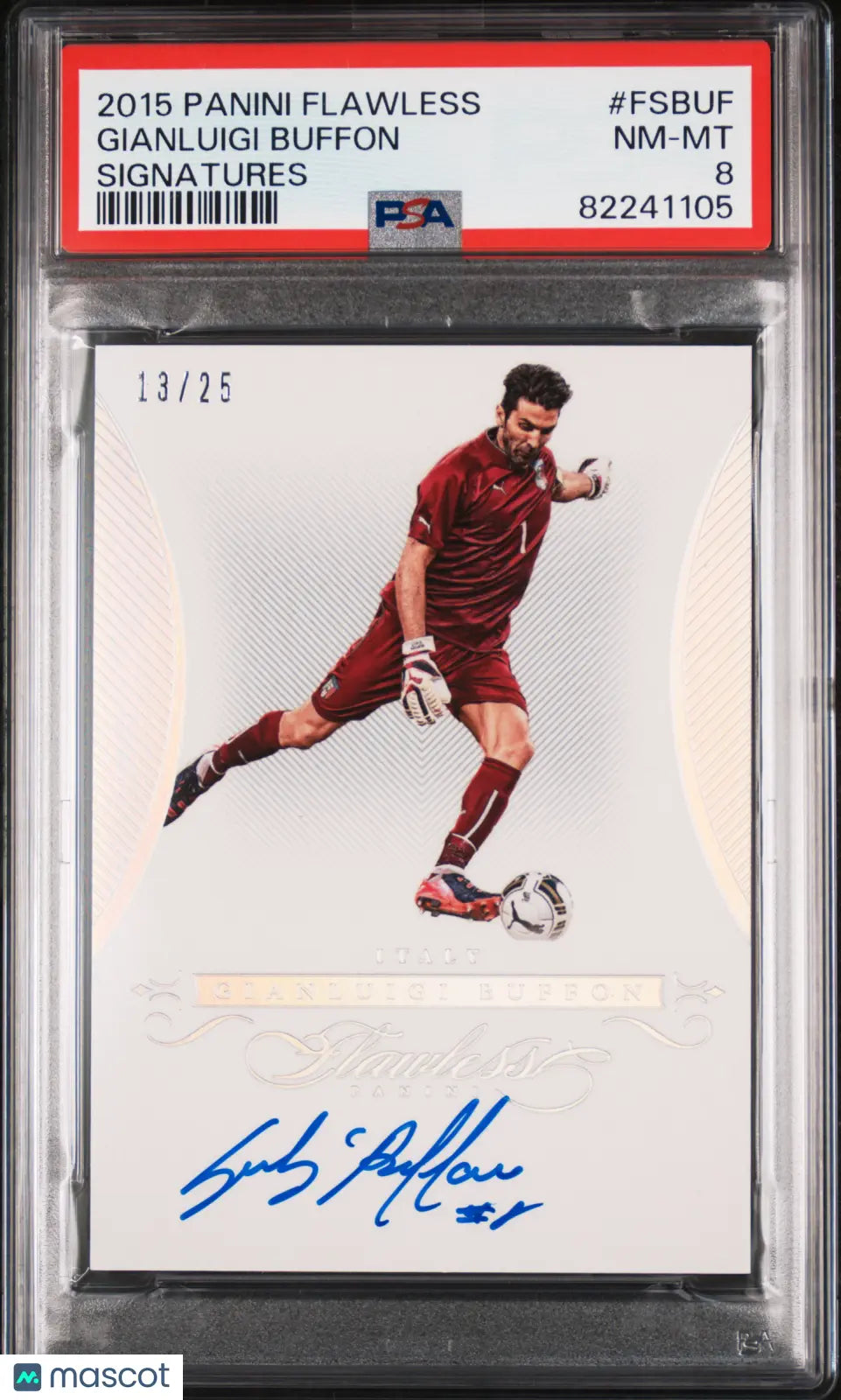 2015-16 Panini Flawless Flawless Signatures Gianluigi Buffon Autograph Auto /25 PSA 8 