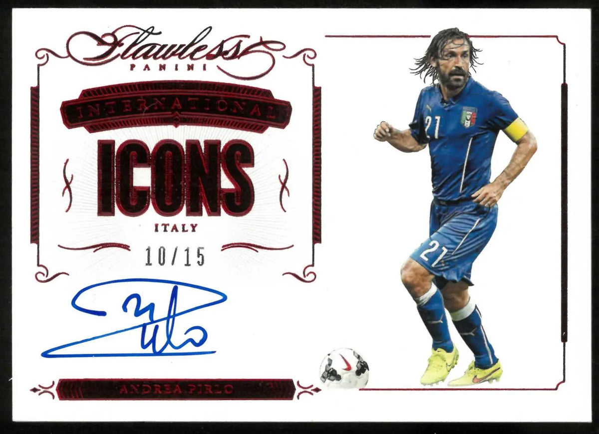2015-16 Panini Flawless Icons Autograph Andrea Pirlo Auto /15 
