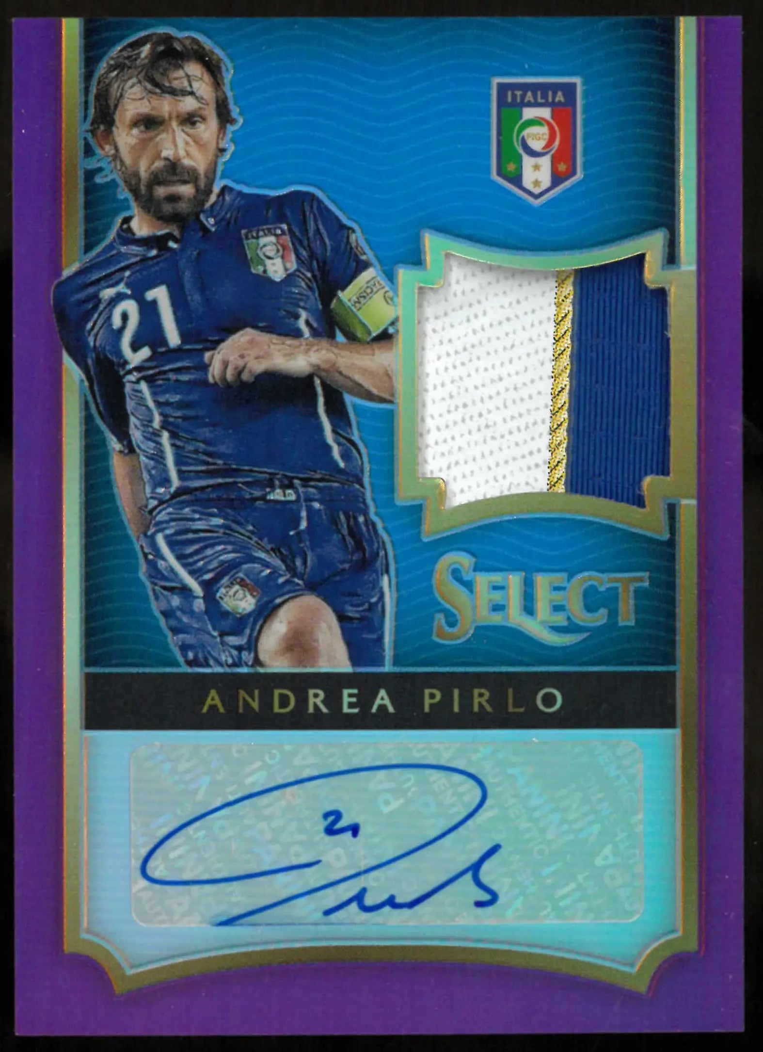 2015-16 Panini Select Autograph Patch Andrea Pirlo Auto /7 