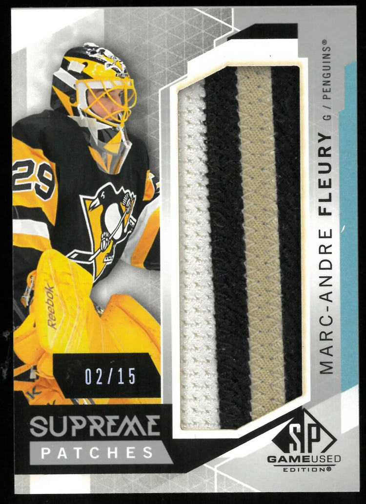 2015-16 UD SP Game Used Marc-Andre Fleury Supreme Patches /15 