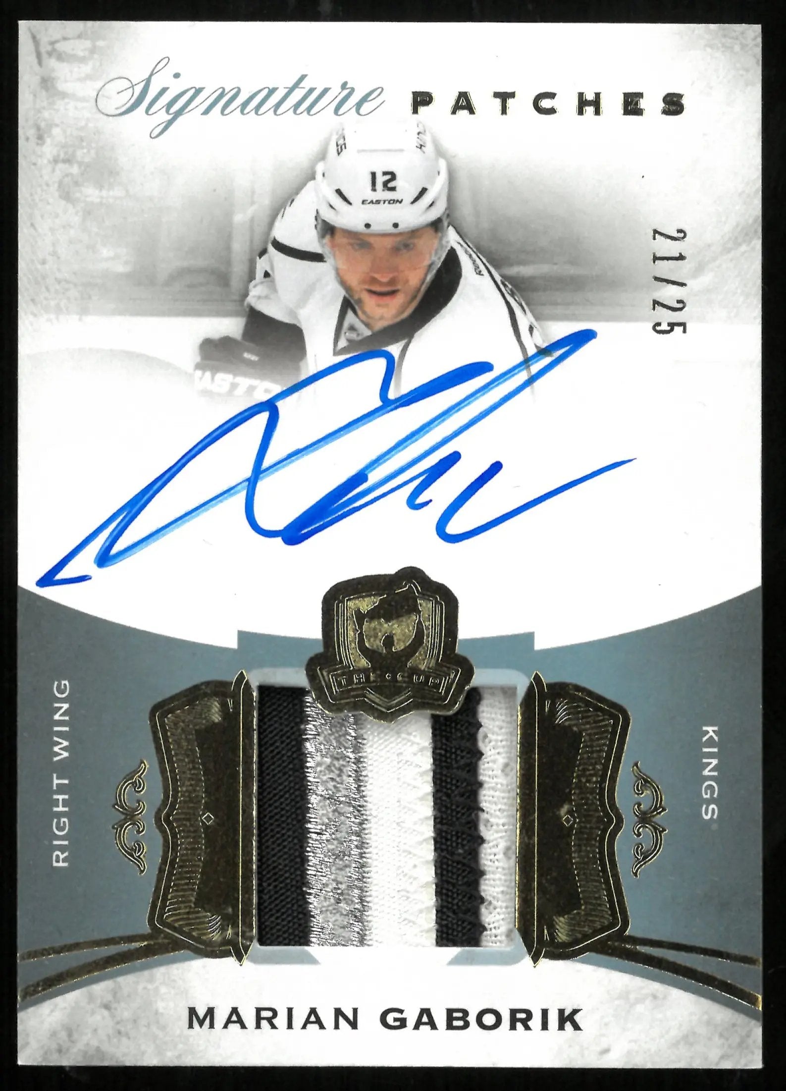 2015-16 UD The Cup Marian Gaborik Signature 3 Color Patches Auto /25 