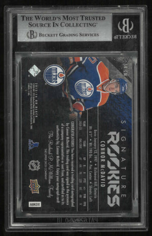 2015-16 Upper Deck Black Rookie Autograph Spectrum Connor McDavid /5 BGS 8 