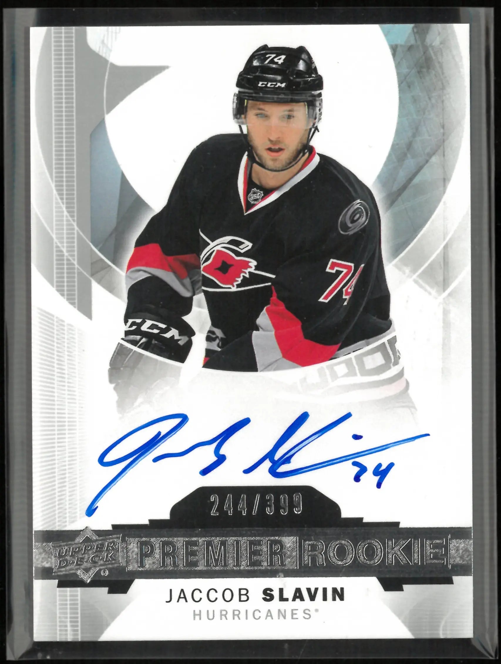 2015-16 Upper Deck Premier Rookie Jaccob Slavin Autograph Auto RC /399 