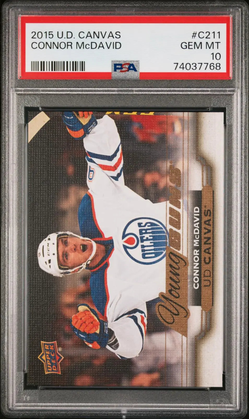 2015-16 Upper Deck S2 UD Canvas Young Guns Rookie Connor McDavid RC PSA 10 