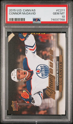 2015-16 Upper Deck S2 UD Canvas Young Guns Rookie Connor McDavid RC PSA 10 