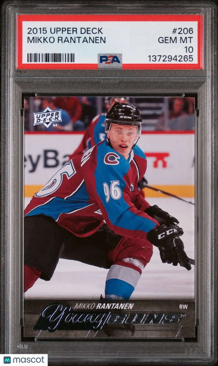 2015-16 Upper Deck Series 1 Young Guns Rookie RC Mikko Rantanen #206 PSA 10 
