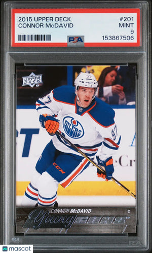 2015-16 Upper Deck Series One Connor McDavid Young Guns RC Rookie #201 PSA 9 