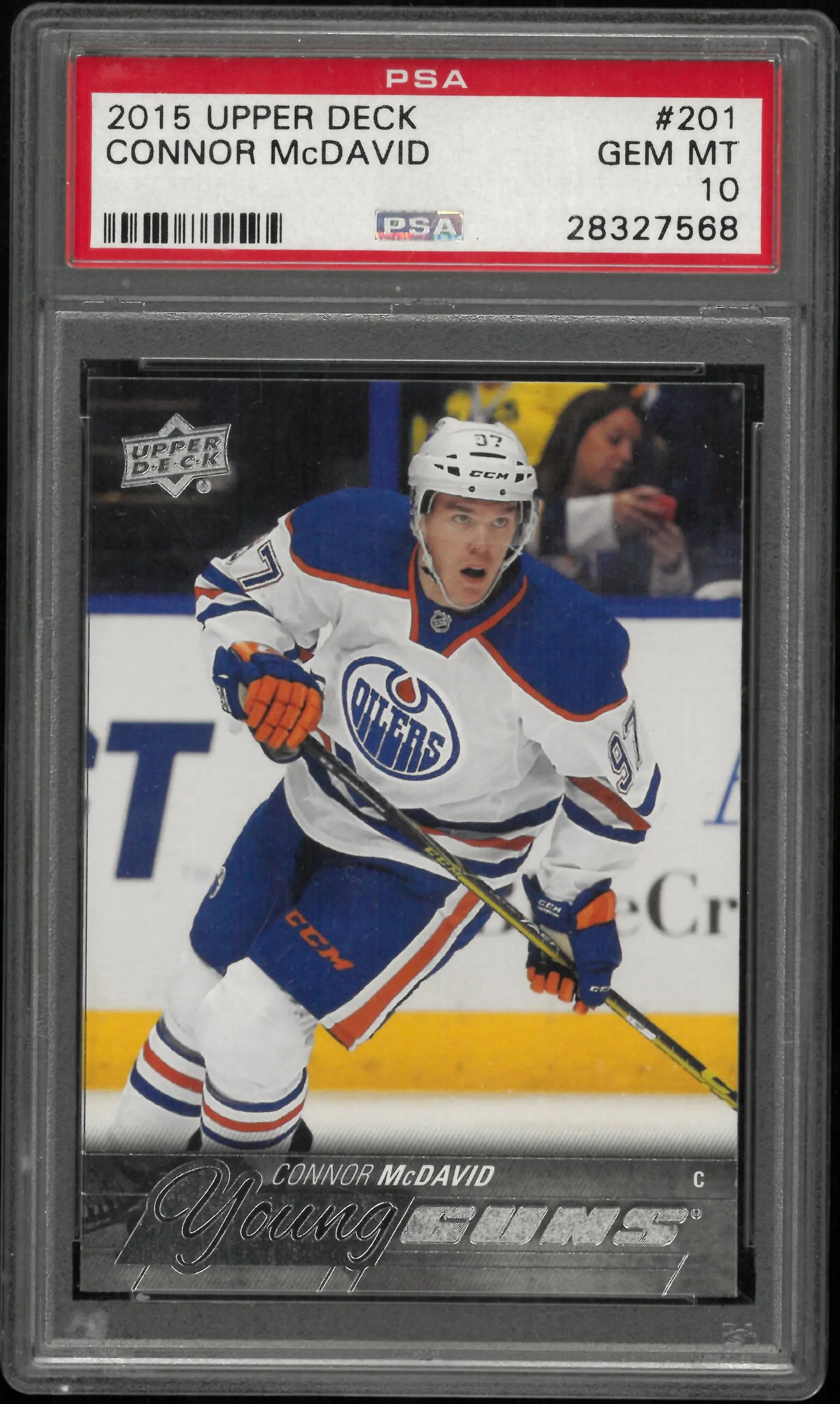 2015-16 Upper Deck Series One Connor McDavid Young Guns RC #201 PSA 10 