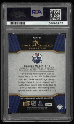 2015-26 Upper Deck Connor Mcdavid Collection #CM-5 Connor McDavid PSA 10 