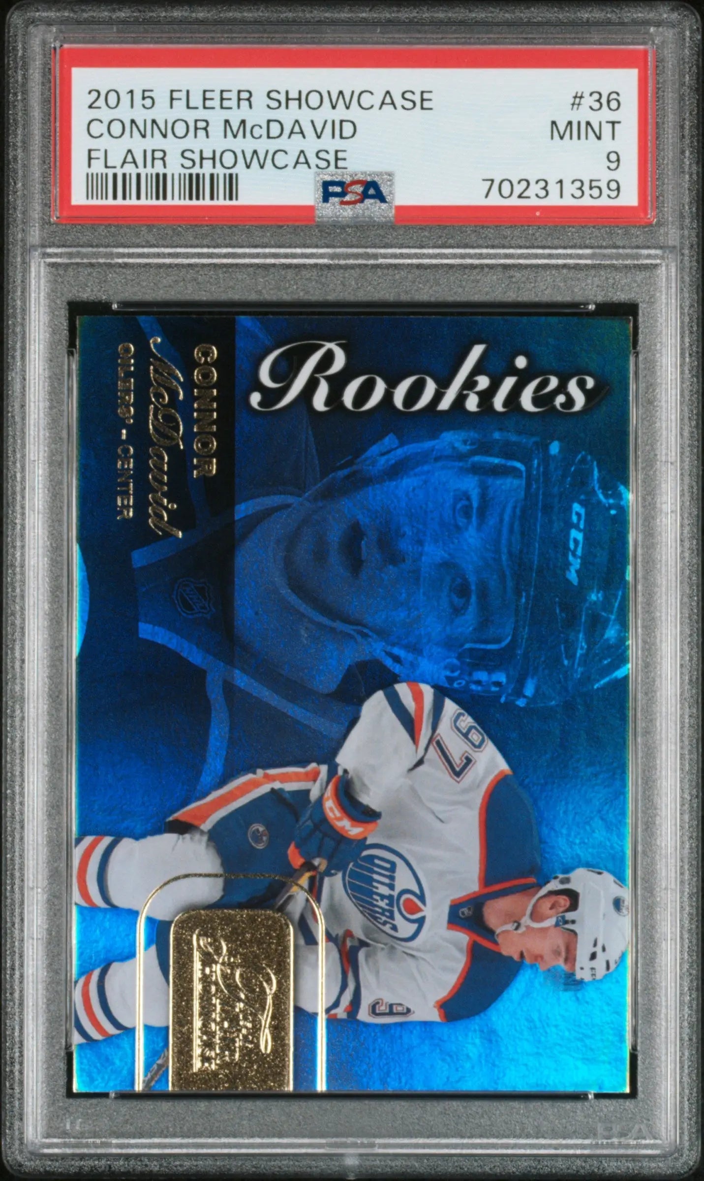 2015 Fleer Showcase Flair Rookie Connor McDavid RC PSA 9 