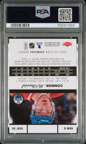 2015 Fleer Showcase Flair Rookie Connor McDavid RC PSA 9 