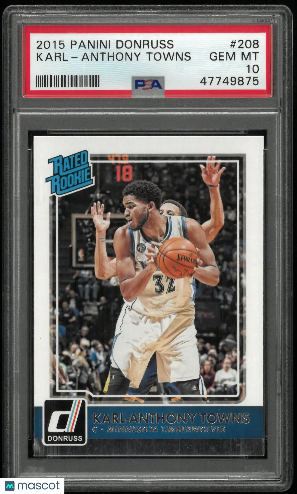 2015 Panini Donruss Rated Rookie Karl-Anthony Towns RC PSA 10 