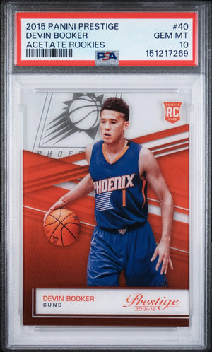 2015 Panini Prestige Acetate Rookies Devin Booker RC PSA 10 