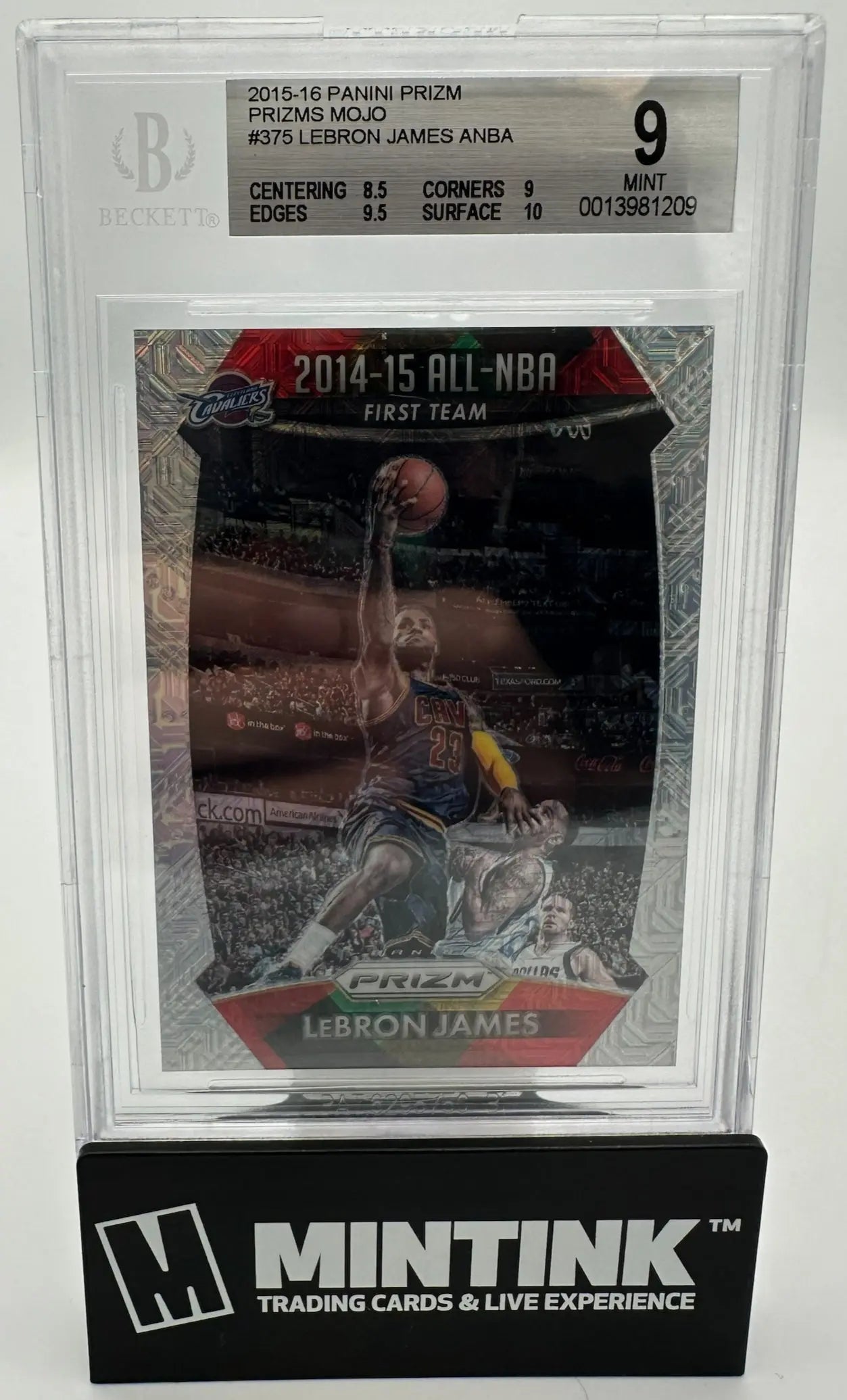 2015 Panini Prizm All NBA First Team LeBron James Mojo BGS 9 