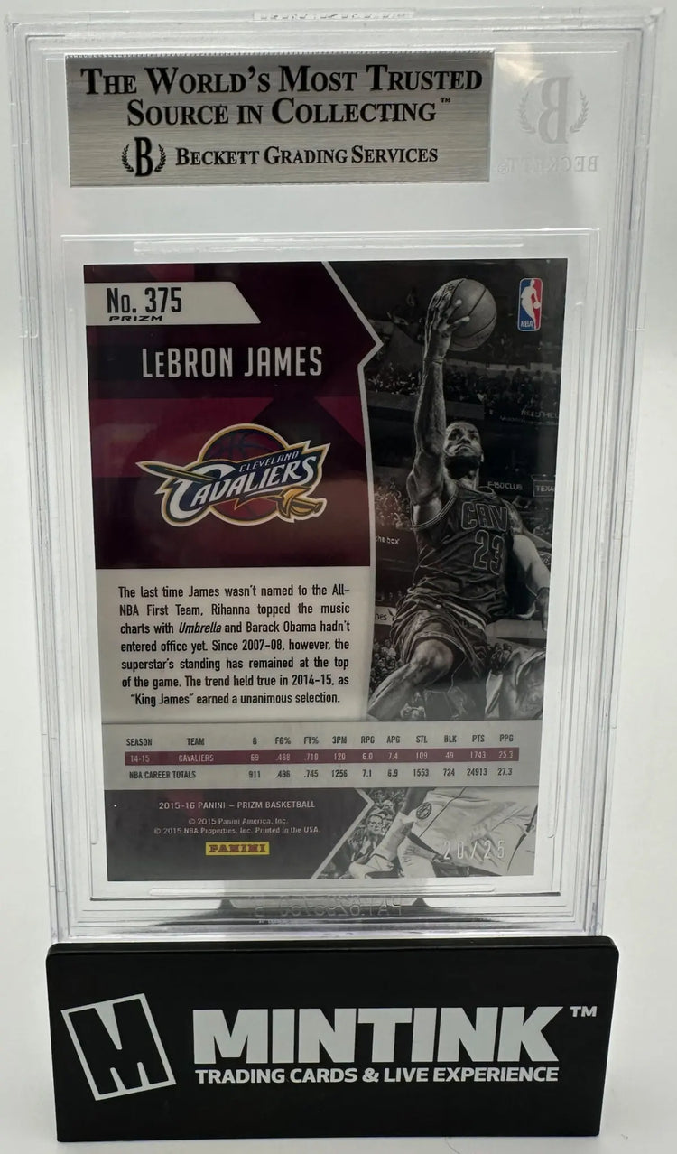 2015 Panini Prizm All NBA First Team LeBron James Mojo BGS 9 