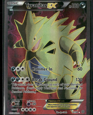 2015 Pokemon Ancient Origins Ultra Rare Full Art Tyranitar EX 91/98 LP 