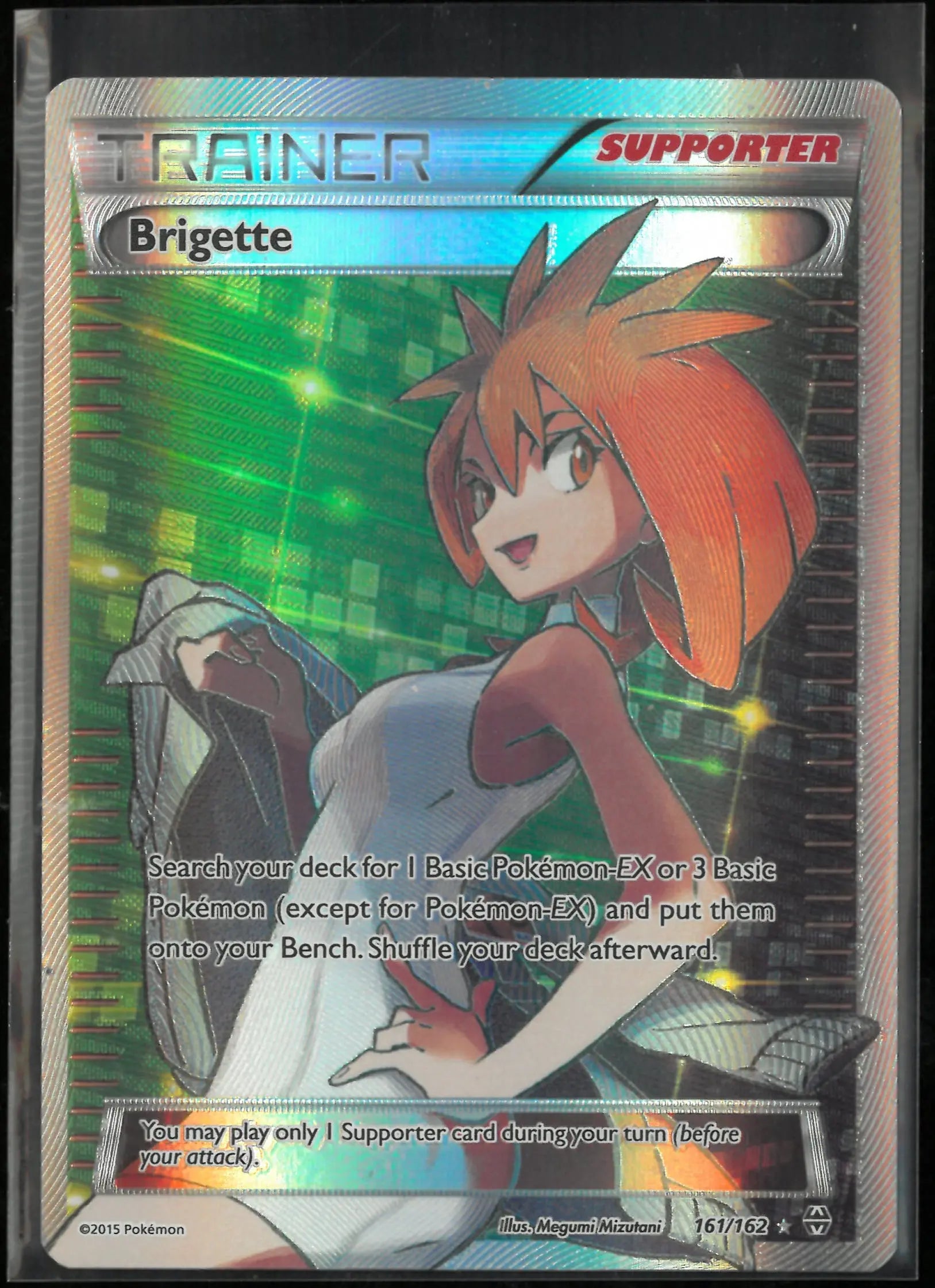 2015 Pokemon BREAKthrough Ultra Rare Full Art Brigette 161 