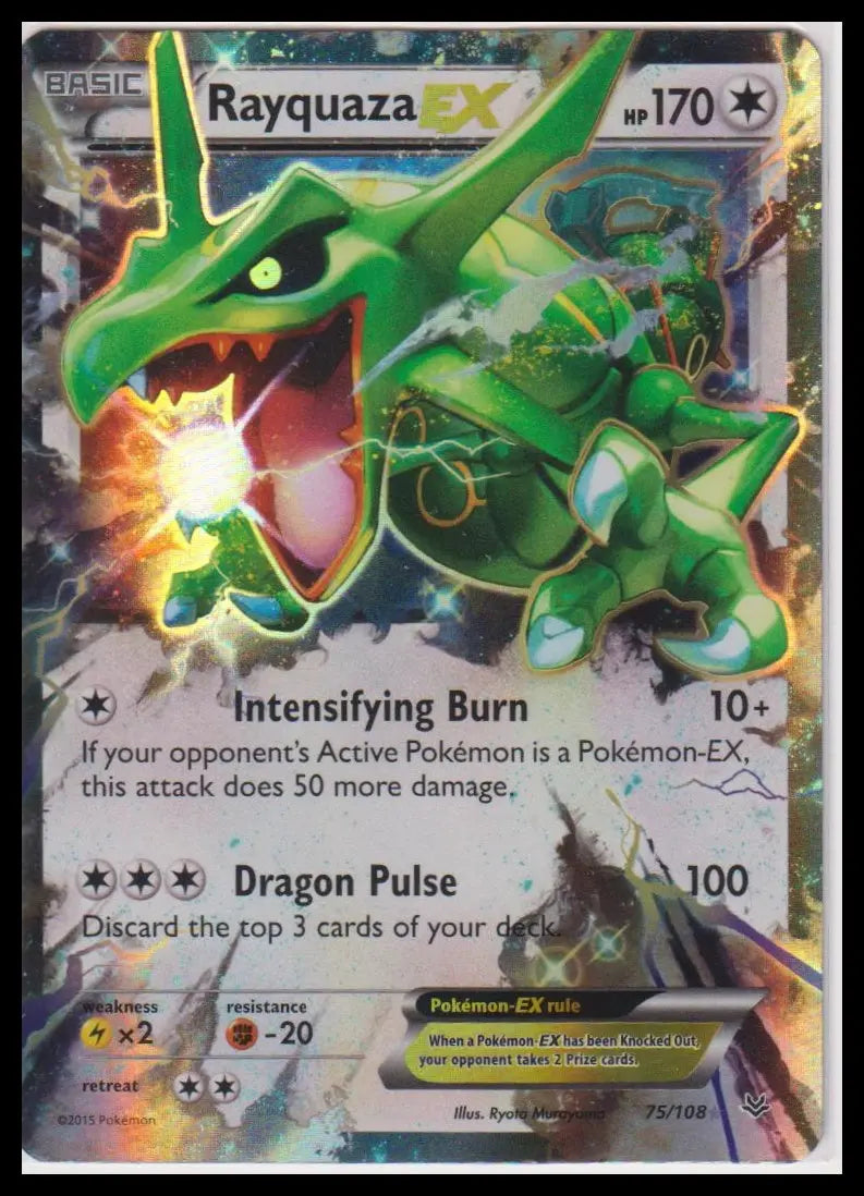 2015 Pokemon Roaring Skies Rayquaza EX 75/108 