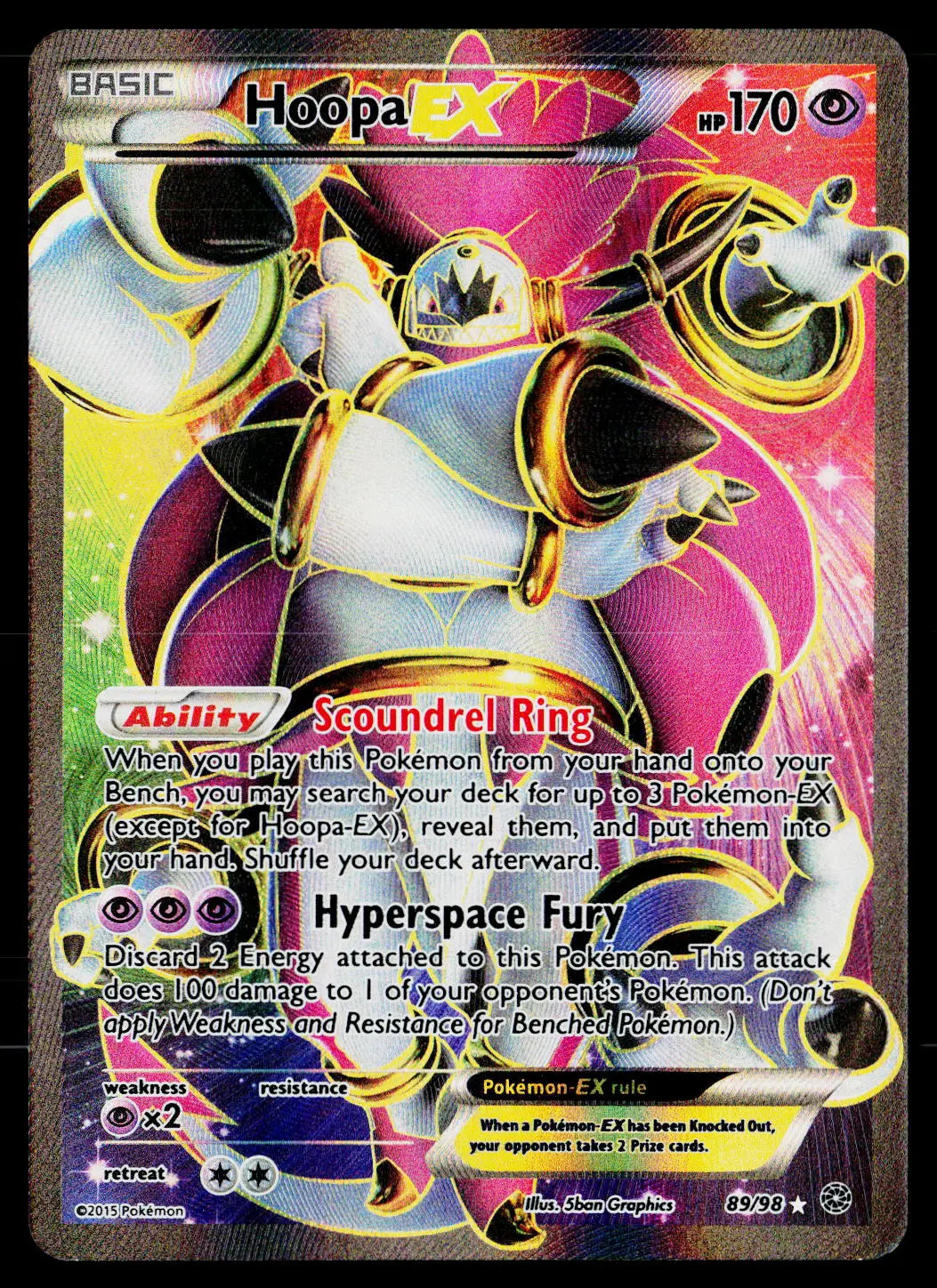 2015 Pokemon XY Ancient Origins #89/98 Hoopa EX 
