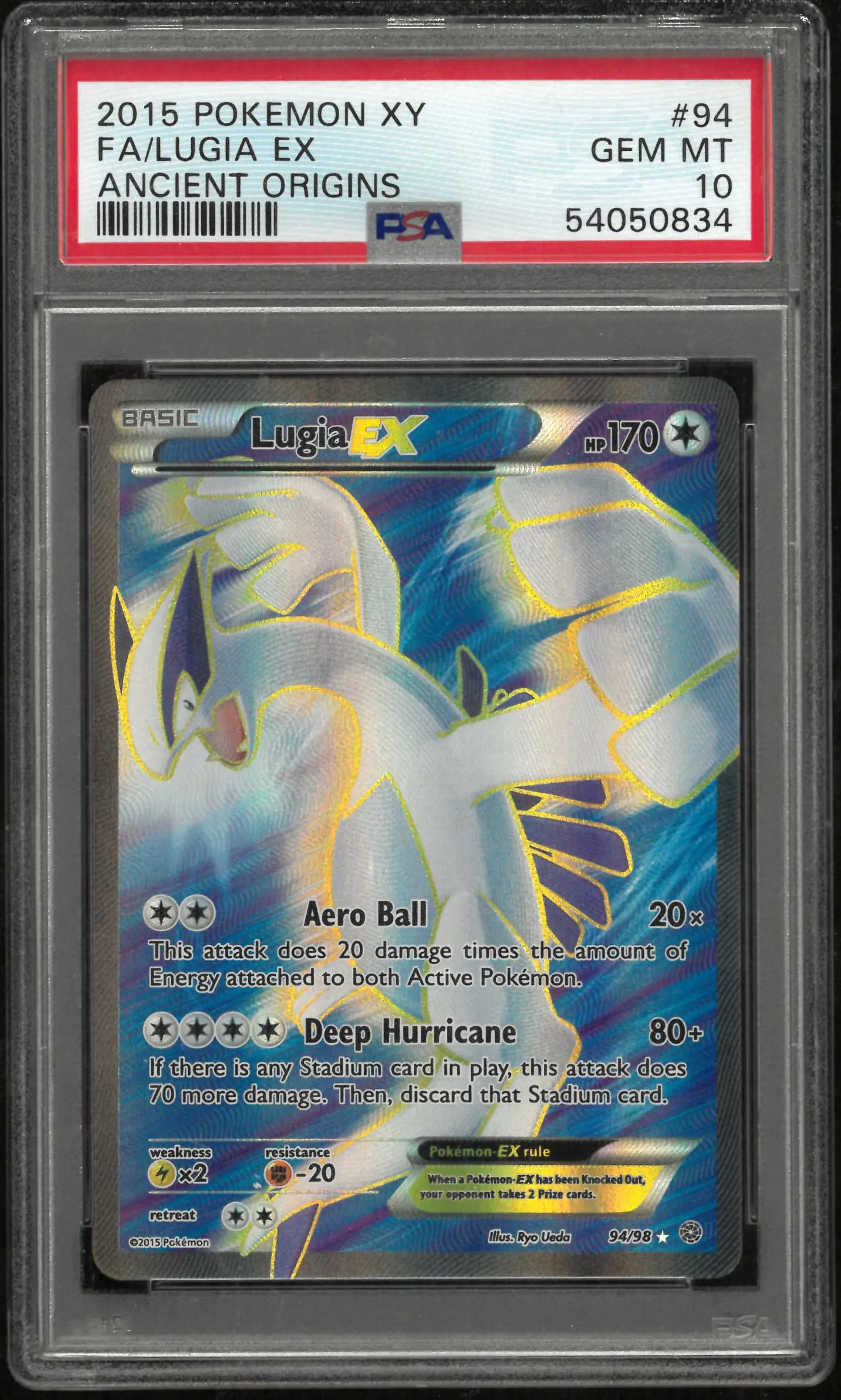 2015 Pokemon Xy Ancient Origins #94 Fa/Lugia Ex Ancient Origins PSA 10 