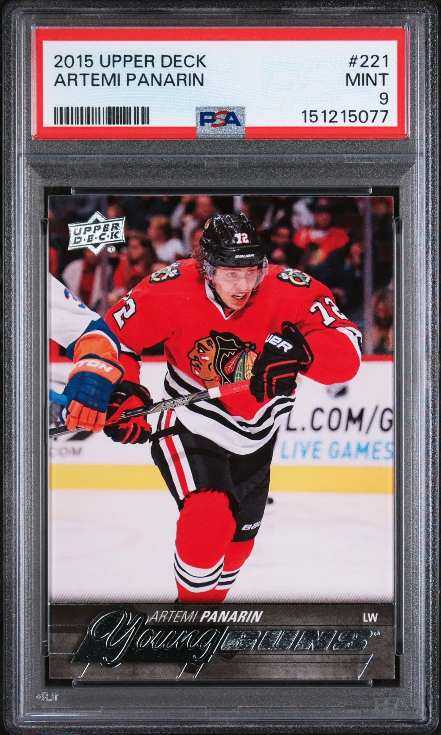 2015 Upper Deck Series One Young Guns Rookie Artemi Panarin RC PSA 9 