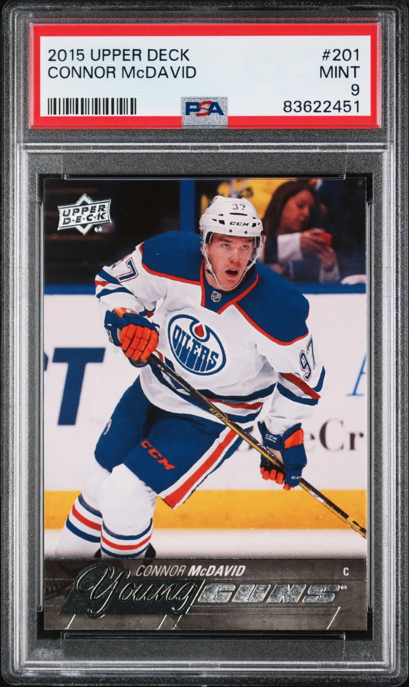 2015 Upper Deck Series One Young Guns Rookie Connor Mcdavid RC PSA 9 