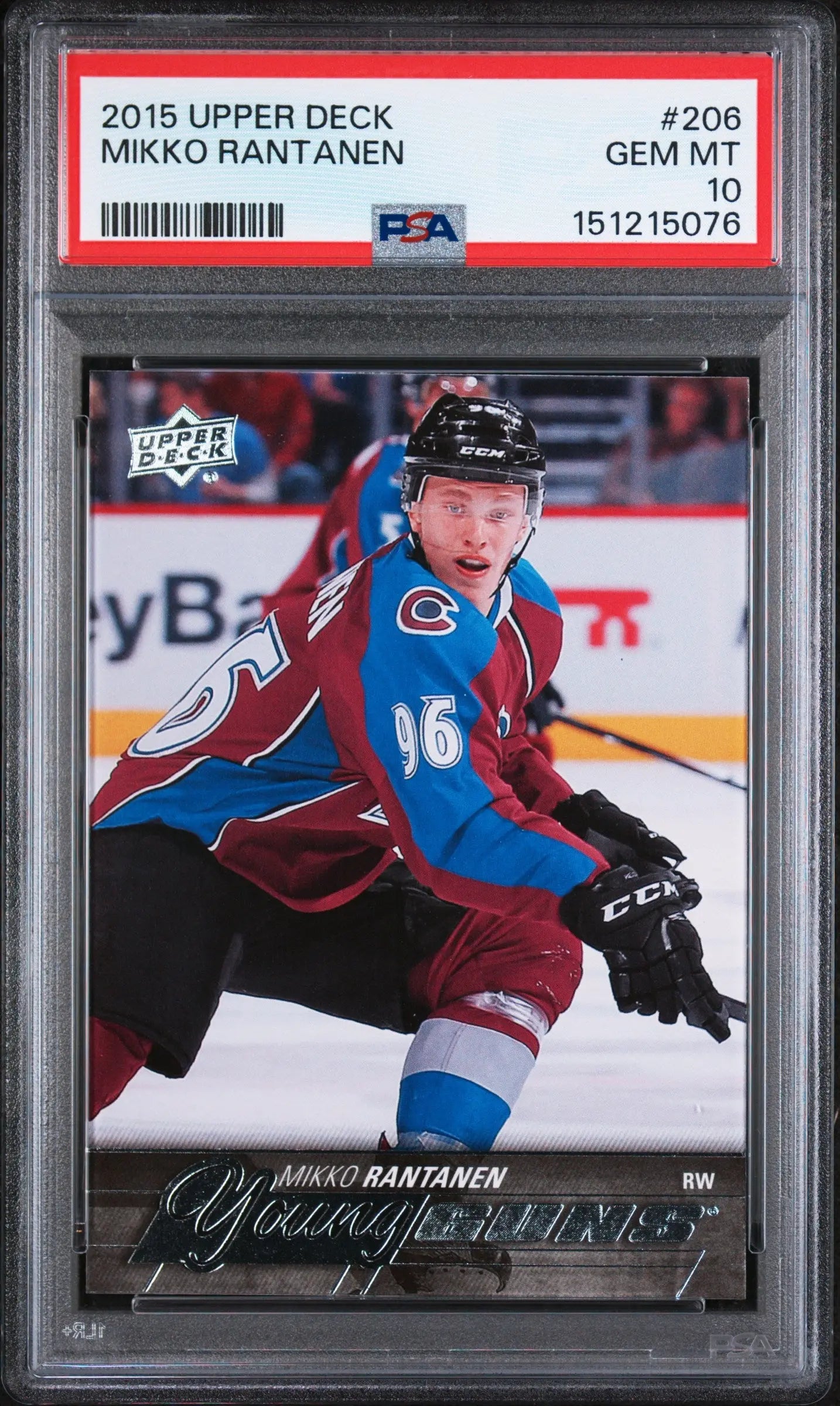 2015 Upper Deck Series One Young Guns Rookie Mikko Rantanen RC PSA 10 