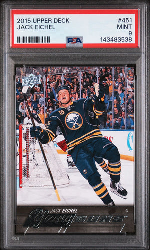 2015 Upper Deck Series Two Young Guns Rookie Jack Eichel RC PSA 9 