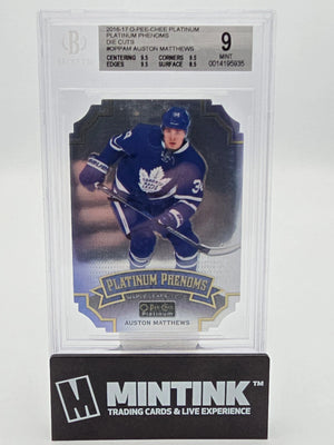 2016-17 O-Pee-Chee Platinum Platinum Phenoms Die Cuts Auston Matthews RC BGS 9 