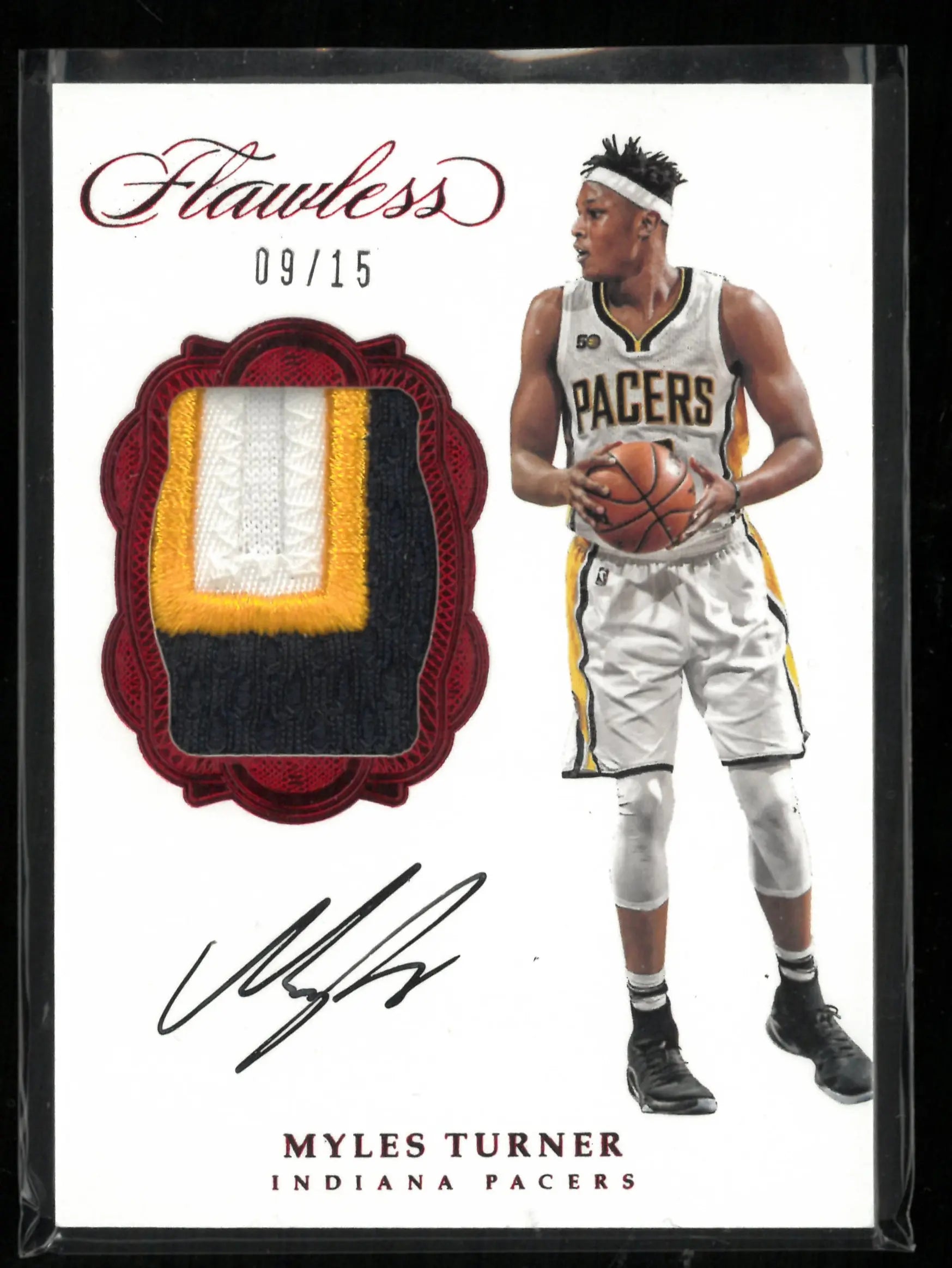 2016-17 Panini Flawless Basketball Patch Autograph  Myles Turner /25 auto 