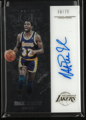 2016-17 Panini Noir Autograph Magic Johnson Auto /75 