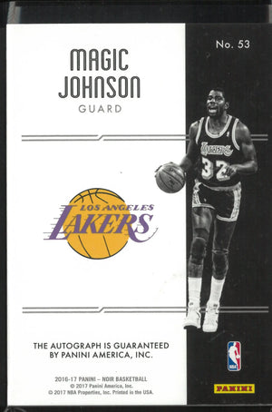 2016-17 Panini Noir Autograph Magic Johnson Auto /75 