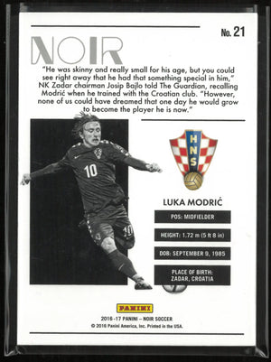 2016-17 Panini Noir Soccer Luka Modirc /75 