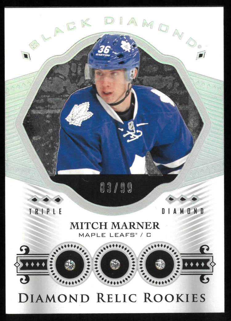 2016-17 UD Black Diamond Mitch Marner RC Rookie Triple Diamond Relic /99 