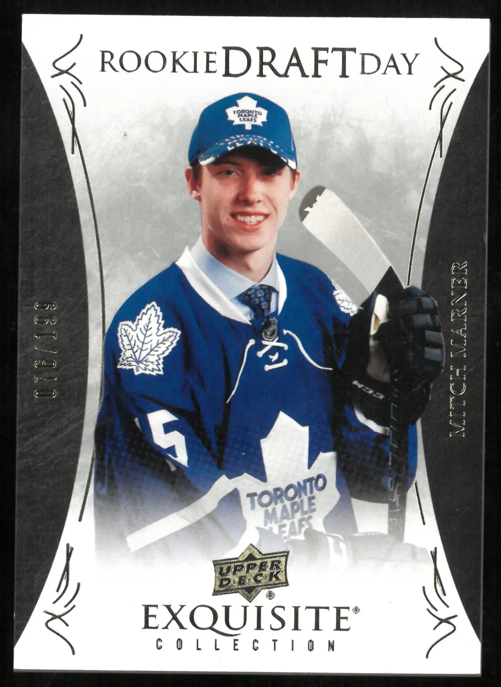 2016-17 Upper Deck Exquisite Collection Mitch Marner Rookie Draft Day /199 