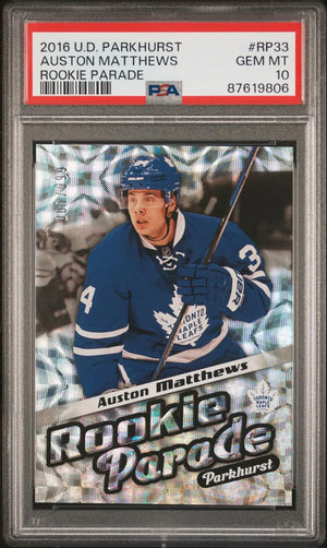 2016-17 Upper Deck Parkhurst Rookie Parade Auston Matthews RC PSA 10 