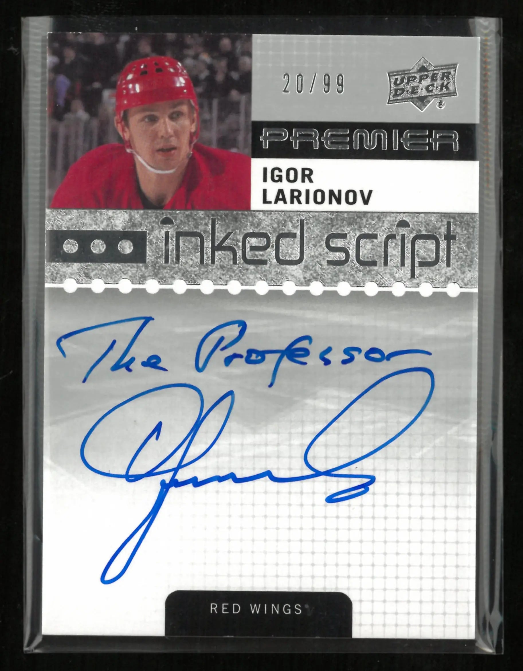 2016-17 Upper Deck Premier Inked Script Igor Larionov Autograph /99 