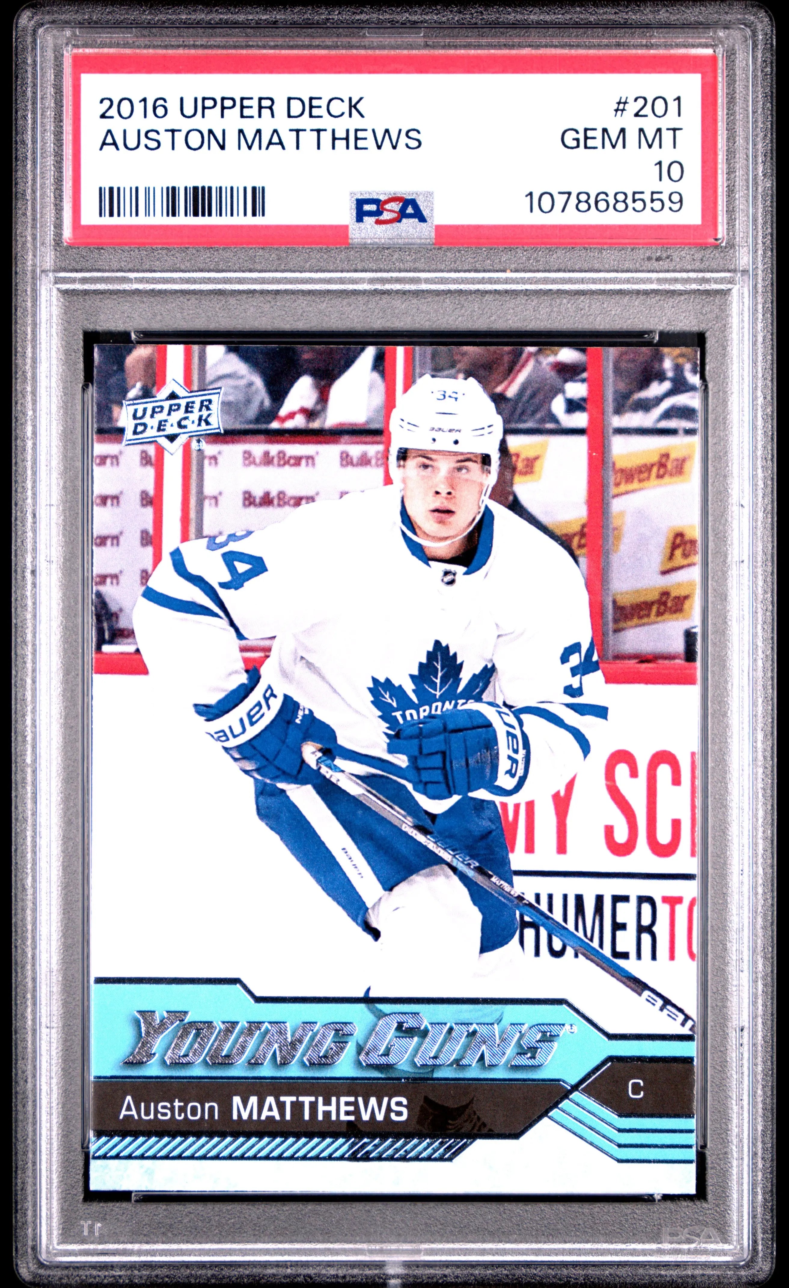 2016-17 Upper Deck Series One Auston Matthews Young Guns RC Rookie PSA 10 