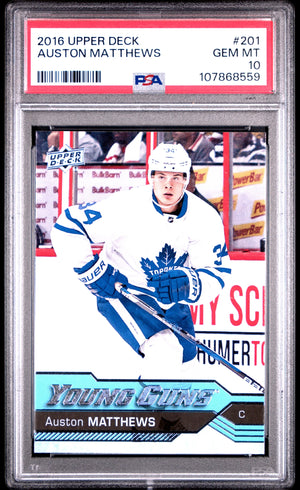 2016-17 Upper Deck Series One Auston Matthews Young Guns RC Rookie PSA 10 