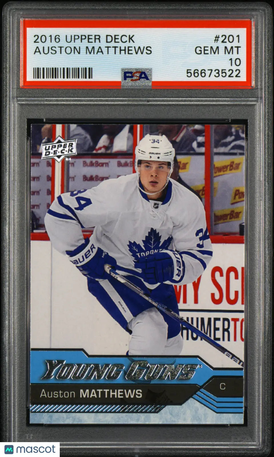2016-17 Upper Deck Series One Auston Matthews Young Guns RC Rookie #201 PSA 10 