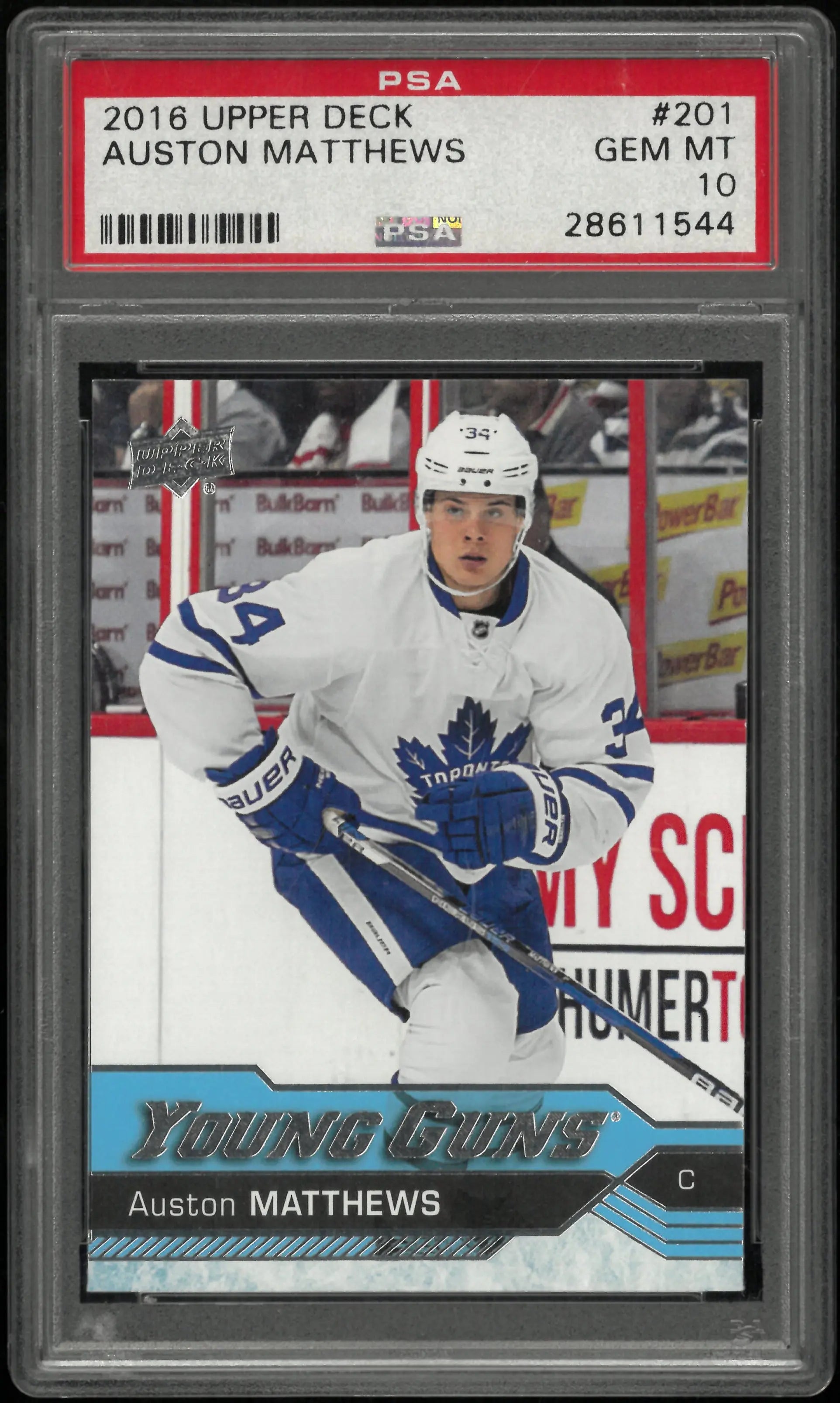 2016-17 Upper Deck Series One Auston Matthews Young Guns RC Rookie #201 PSA 10 