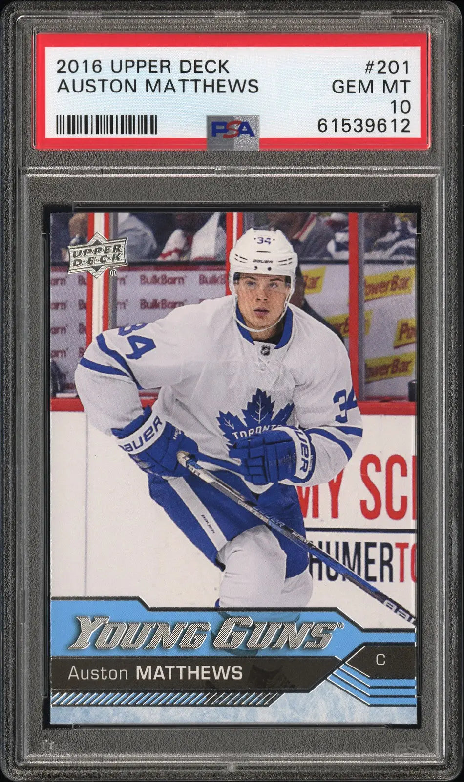 2016-17 Upper Deck Series One Auston Matthews Young Guns RC Rookie #201 PSA 10 