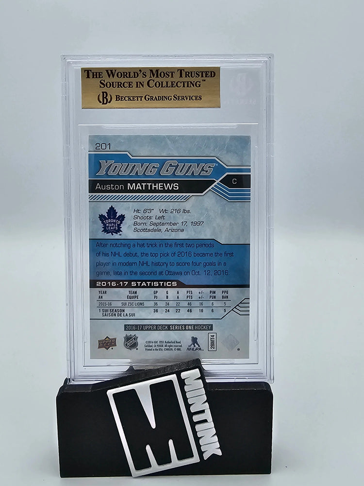 2016-17 Upper Deck Series One BGS 9.5 Auston Matthews Young Guns #201 
