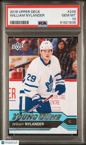 2016-17 Upper Deck Series One William Nylander Young Guns RC Rookie #249 PSA 10 