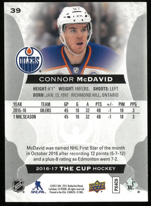 2016-17 Upper Deck The Cup Connor McDavid 2nd Year /249 Oilers 