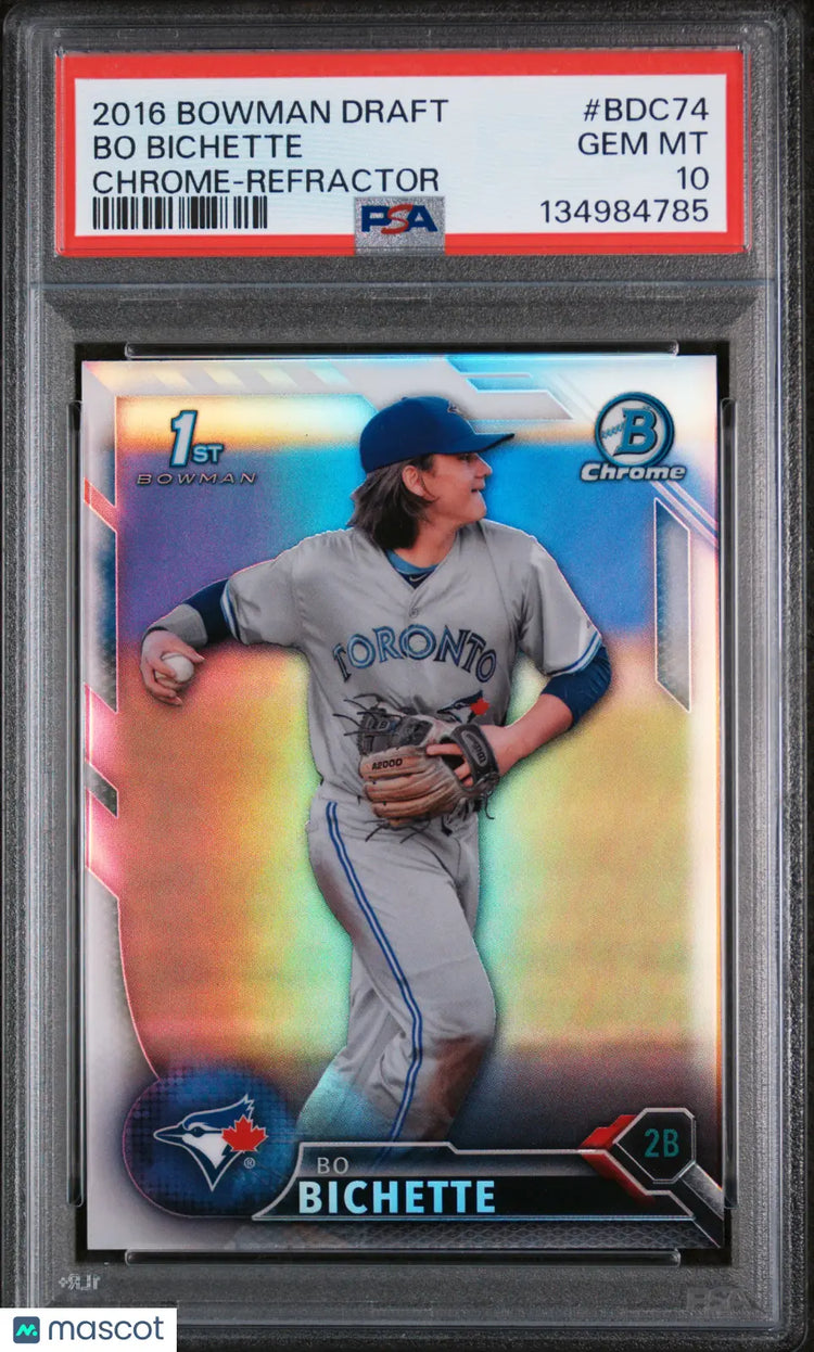 2016 1st Bowman Chrome Draft Chrome Refractor Bo Bichette #BDC74 PSA 10 