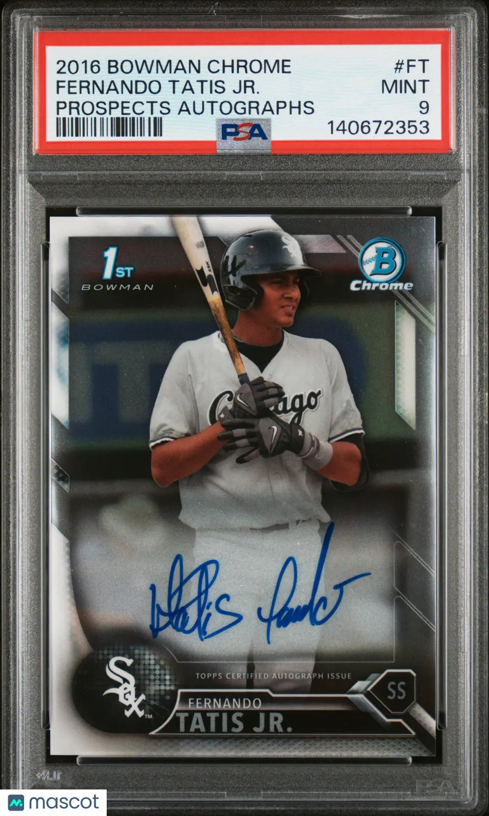 2016 1st Bowman Chrome Prospects Autograph Auto Fernando Tatis JR. RC PSA 9 
